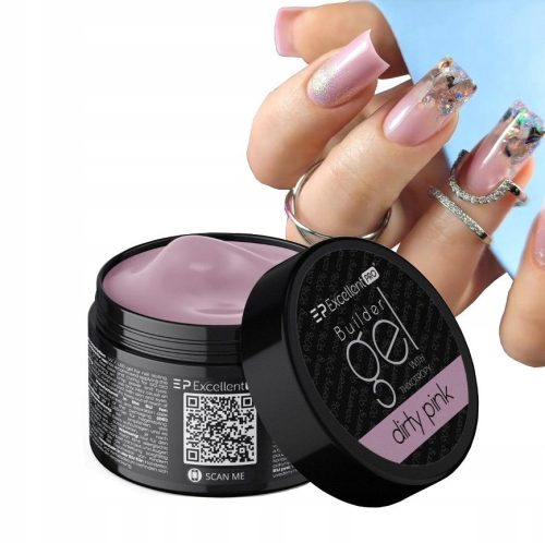  AUSGEZEICHNETES PRO BUILDER GEL SELBSTNIVIERENDES BAUGEL SCHMUTZIGES ROSA 50 g