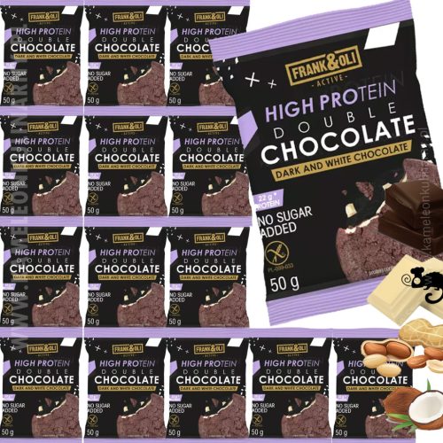 Frank & Oli Double Chocolate Proteinkekse - 15 Stück Dunkle & Weiße Schokolade Ohne Zuckerzusatz