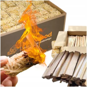    Kaminanzünder Ofenanzünder Trockenholz + Holzwolle Set 6kg