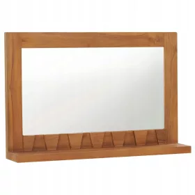    Badezimmerspiegel mit Ablage Kolonial Teak 60x12x40 cm - natur
