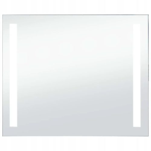  Badezimmerspiegel mit LED, 80x60 cm, silber