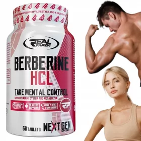   Real Pharm Berberin HCL - Unterstützung für Metabolismus und Diät, 60 Tabletten