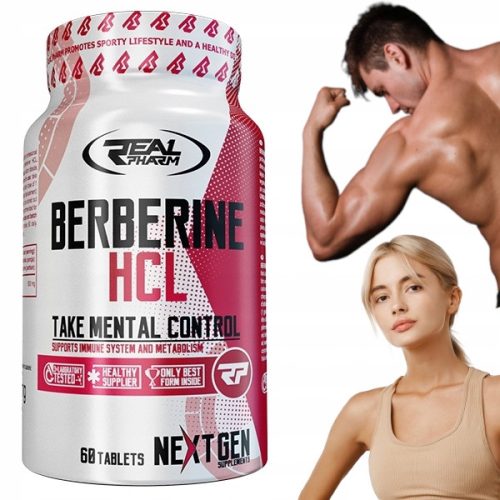Real Pharm Berberin HCL - Unterstützung für Metabolismus und Diät, 60 Tabletten