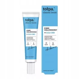    Intensiv feuchtigkeitsspendende Gesichtscreme HYALURONSÄURE + CBD-ÖL 40 ml TOŁPA