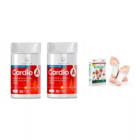   2 x CARDIO A + GRATIS KINOKI Detox-Patches - Herzgesundheit und Kreislaufunterstützung