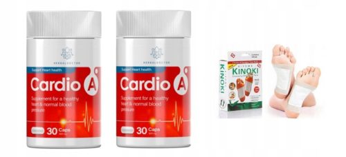 2 x CARDIO A + GRATIS KINOKI Detox-Patches - Herzgesundheit und Kreislaufunterstützung