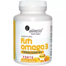   Aliness Fish Omega-3 Forte Triglyceride - Unterstützt Herz und Immunsystem, 60 Kapseln