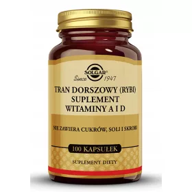   Lebertran Kapseln von Solgar mit Vitamin A und D - Unterstützt das Immunsystem, 100 Kapseln