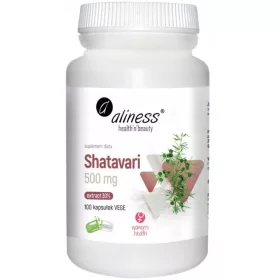   Aliness Shatavari Extrakt 500 MG - 100 Vegane Kapseln für Frauen