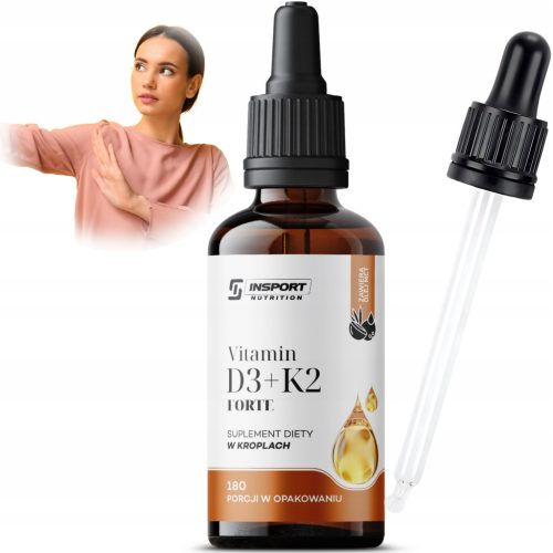 Vitamin D3+K2 Mk7 Tropfen 30ml - Unterstützt Knochen & Immunsystem
