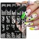  MUSTER FÜR STEMPEL, MUSTER, LINIEN FÜR FRANZÖSISCHE NAGELSPITZEN