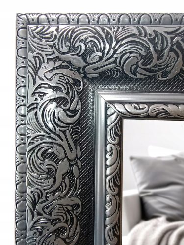  Badezimmerspiegel im schwarzen Ornamentrahmen 120x70 feuchtigkeitsbeständig U5