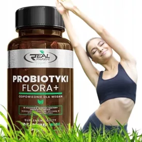   Real Pharm Probiotyki Flora+ für Darmflora und Immunität, 60 Vegane Kapseln