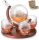 Whisky-Set: Globus-Karaffe mit 4 Gläsern und Kühlsteine