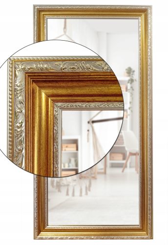  Spiegel in einem eleganten goldverzierten Rahmen 170x70 feuchtigkeitsbeständig U17
