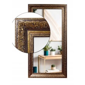    Spiegel im stilvollen, dekorativen dunklen Rahmen 80x80 feuchtigkeitsbeständig u1