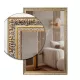 Exklusiver Spiegel in einem STYLISH GOLD Holzrahmen 110x40 d2