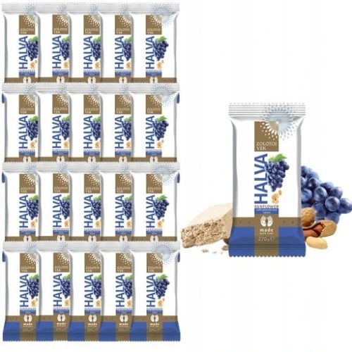 Sonnenblumen-Halva "Goldenes Zeitalter" mit Erdnüssen und Rosinen