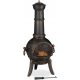  RELAXDAYS GARTENKAMIN SCHWARZ 110 CM