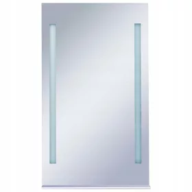  LED-Wandbadezimmerspiegel mit Ablage, 60 x 100 cm