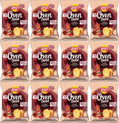 12x Lay's Oven Baked Grilled Vegetables, 110g - Gesünder Knuspern ohne Reue