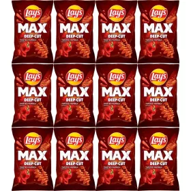   12x Lay's Max Deep Cut Twisted Paprika Kartoffelchips, 120g