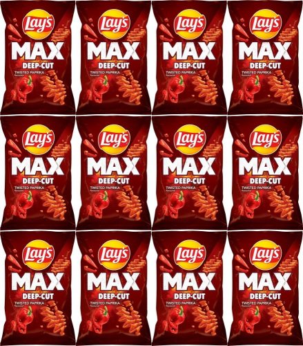 12x Lay's Max Deep Cut Twisted Paprika Kartoffelchips, 120g
