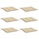  vidaXL Gartenstuhlkissen 6 Stk. Beige 50x50x4 cm