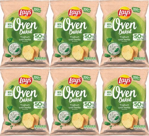 6x Lay's Oven Baked Chips Joghurt mit Kräutern, 110g – Lecker und Fettarm