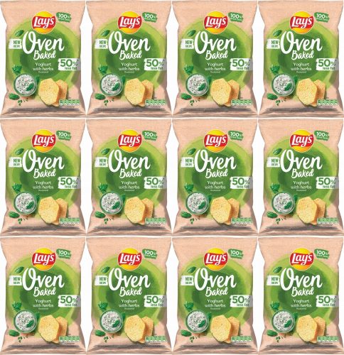 12x Lay's Oven Baked Joghurt mit Kräutern Kartoffelchips, 110g
