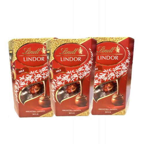 Lindt Lindor Milchschokolade Pralinen 3x200g – Ideal für Geschenke