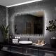  (2983) LED Spiegel Dubai 140x90 cm, Dual LED, Heizmatte + Touchschalter