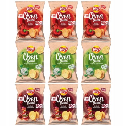 Lay's Oven Baked Chips-Set: Gegrillte Paprika, Grillgemüse & Kräuterjoghurt