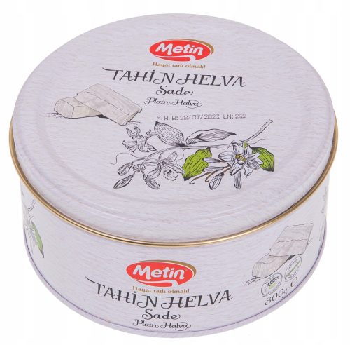 Türkische Vanille-Halva in eleganter Metalldose, METIN 800g
