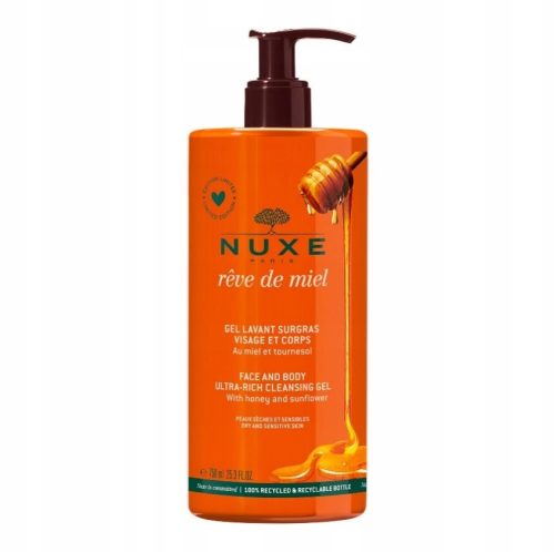 NUXE Rêve de Miel Gel Lavant Surgras Duschgel für Gesicht & Körper 750 ml