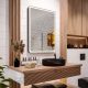  (3010) Osaka LED Spiegel 60x80 cm, Schwarzer Rahmen, Neutral LED + Touch Schalter