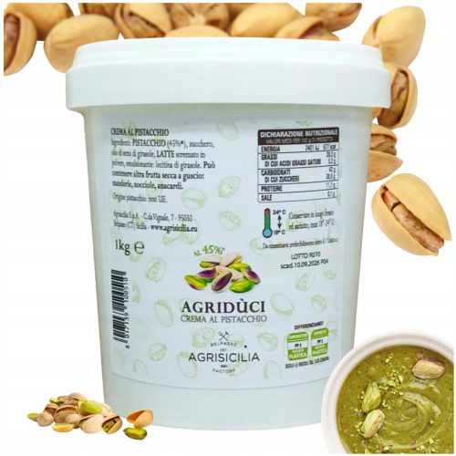 Pistaziencreme mit 45% echten Pistazien von Agrisicilia, 1 kg