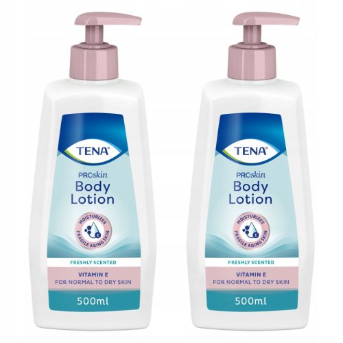 TENA ProSkin Body Lotion für normale bis trockene Haut, 2x500 ml mit Pumpspender