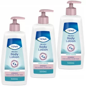   TENA ProSkin Body Lotion für normale bis trockene Haut – 3x500 ml mit Pumpe
