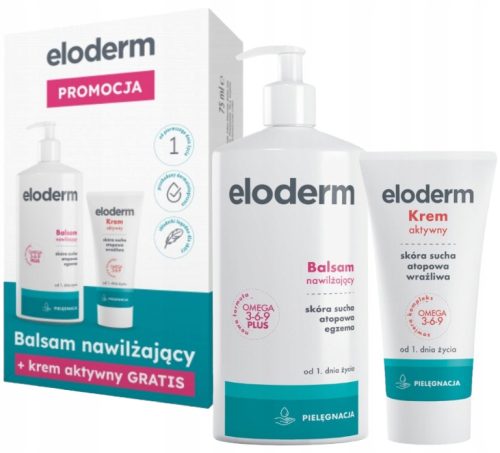 Eloderm Kosmetikset mit Feuchtigkeitsbalsam und Aktivcreme für empfindliche Haut