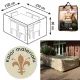 Eleganter Beige-Brauner Gartentischbezug mit Lilienmuster