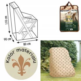 Gartenstuhl-Schutzhülle mit Lilienmuster in Beige/Braun