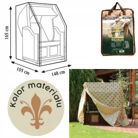Beige Schutzhülle für Gartenmöbel mit Lilienmuster