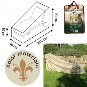 Gartenliegenabdeckung mit Lilienmuster in Beige/Braun