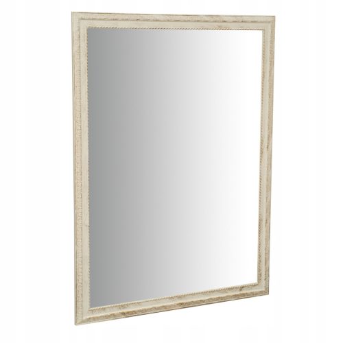 Biscottini Rechteckiger Wandspiegel, Antikweiß-Finish, 90 x 4 x 120 cm