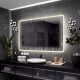  (3020) Osaka LED Spiegel 130x90 cm, Neutral COB LED, Uhr, Lautsprecher, Matte