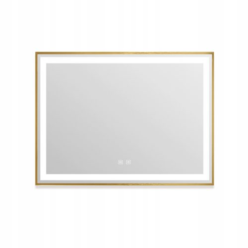  LED-Leuchtspiegel 80x60 cm rechteckig J127 in Roségoldrahmen