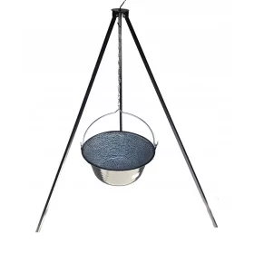  UNGARISCHER EMAILLIERT-DREIFUSS-GULASCHKESSEL 8L