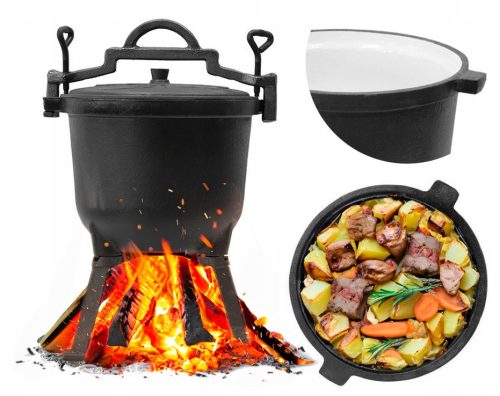  Meyerhoff 8L stehender emaillierter Kessel GEBÄCK GEBRATENER KUCHEN GEDÄMPFTER KUCHEN