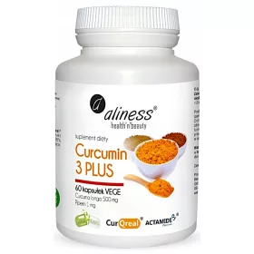   Curcumin 3 PLUS mit Kurkuma longa 500 mg und Piperin 1 mg - 60 Vegane Kapseln